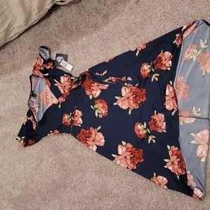 Small. Long floral summer dress